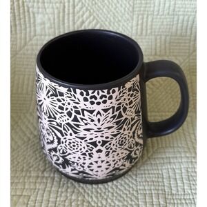 Opal House Black & Cream Boho Stencil Spill-Proof Stoneware Large Mug Coffee Cup